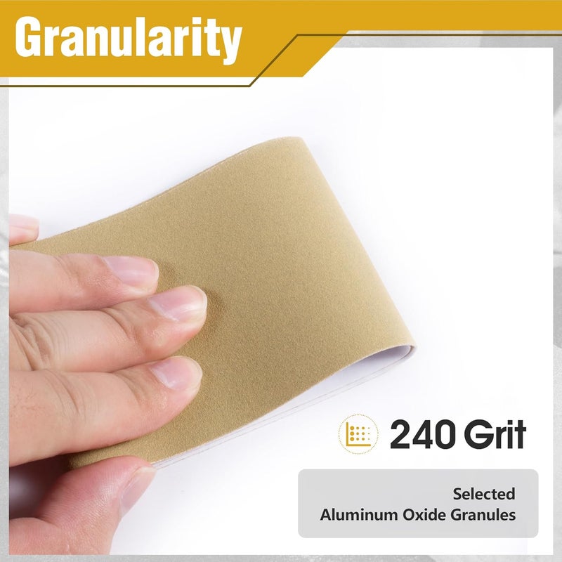 Shawya Longboard Sandpaper 240-Grit 2-3/4in x 20 Yards PSA Sandpaper Roll Self Adhesive Stickyback PSA Sandpaper Aluminum Oxide Longboard Sand Paper Sanding Sheet - Image 3